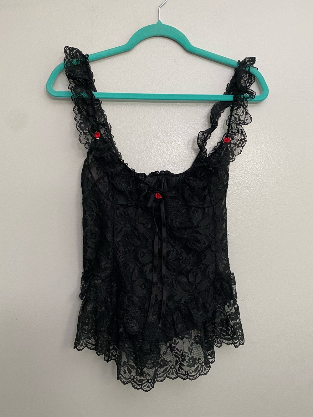 Vintage Tosca Lingerie Black Top - M‎
